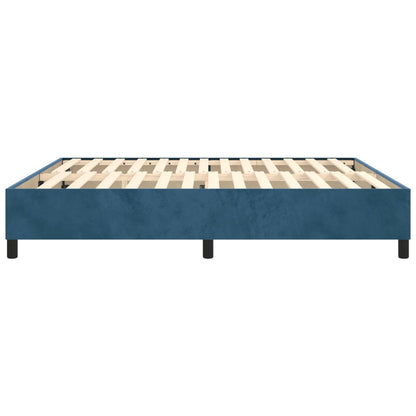 Struttura Letto a Rete a Molle Blu Scuro 160x200 cm in Velluto - homemem39