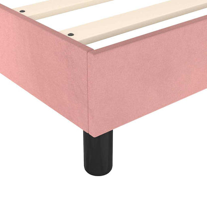 Struttura Letto a Rete a Molle Rosa 160x200 cm in Velluto