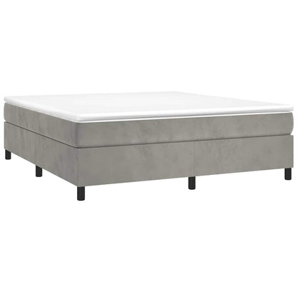 Struttura Letto a Rete a Molle Grigio Chiaro 180x200 cm Velluto