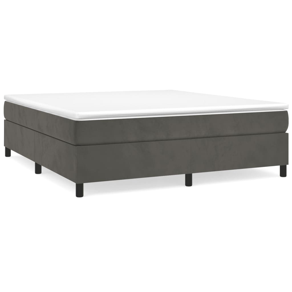 Struttura Letto a Rete a Molle Grigio Scuro 180x200 cm Velluto - homemem39