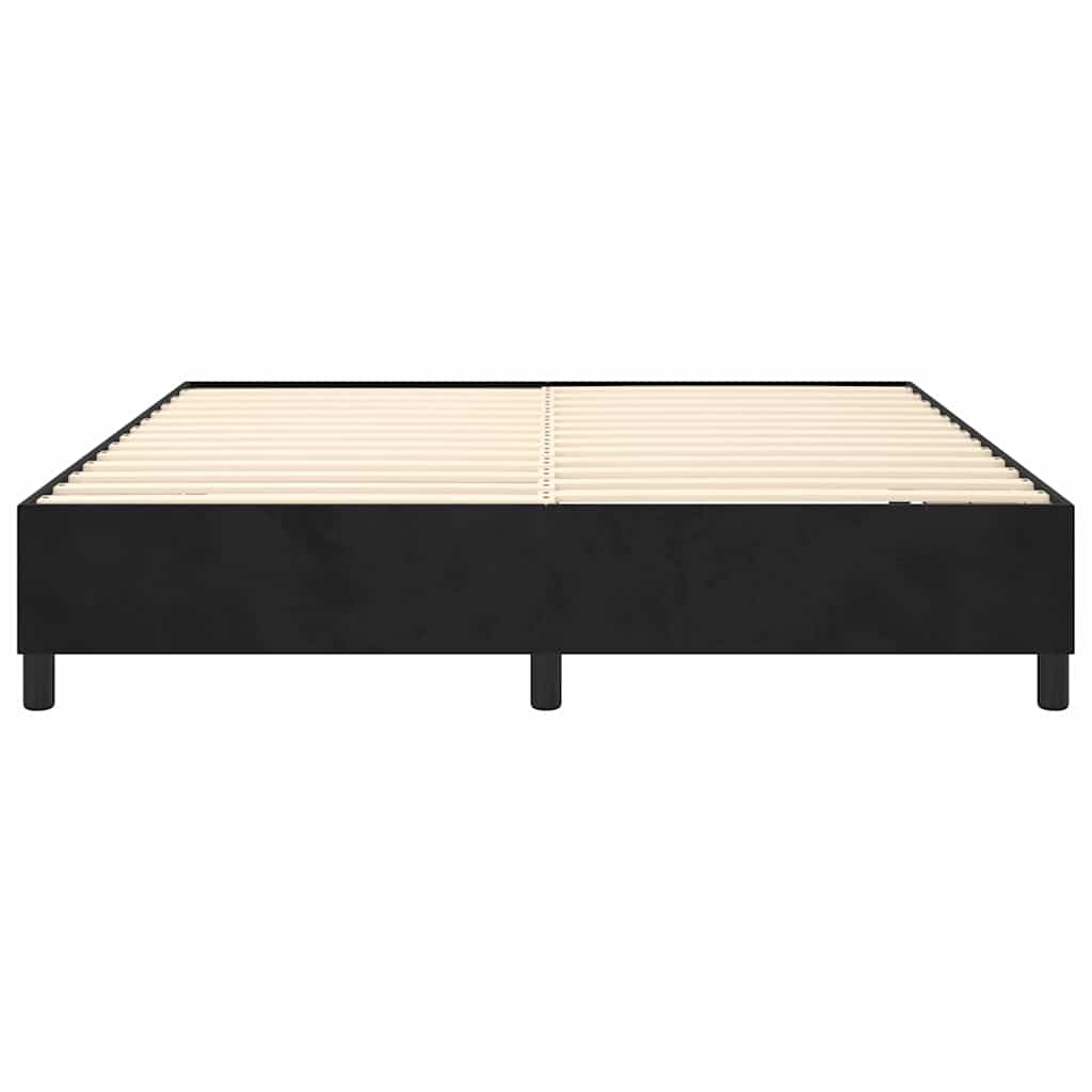 Struttura Letto a Rete a Molle Nero 180x200 cm in Velluto