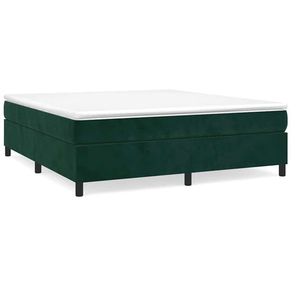 Struttura Letto a Rete a Molle Verde Scuro 180x200cm in Velluto