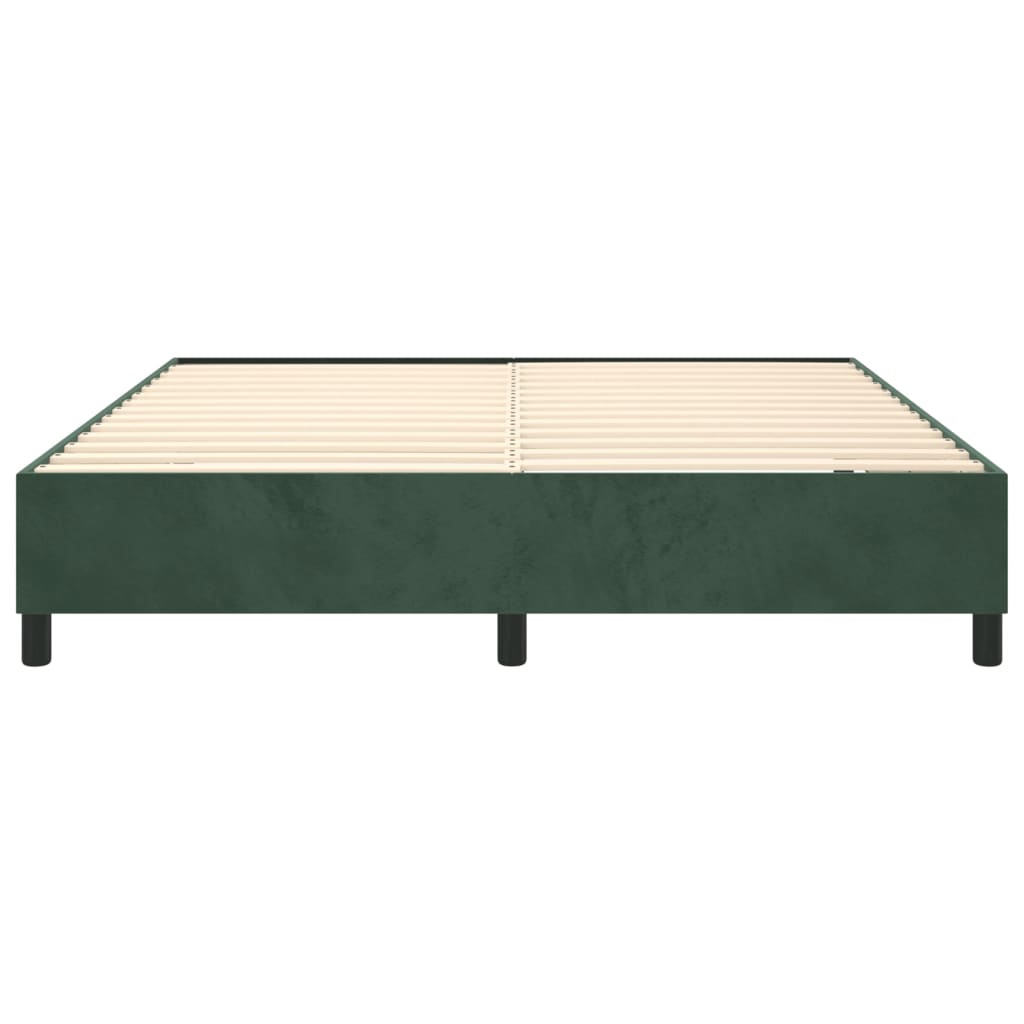 Struttura Letto a Rete a Molle Verde Scuro 180x200 cm in Velluto - homemem39