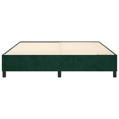 Struttura Letto a Rete a Molle Verde Scuro 180x200cm in Velluto