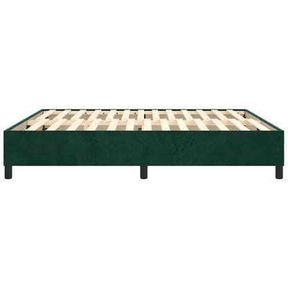 Struttura Letto a Rete a Molle Verde Scuro 180x200cm in Velluto