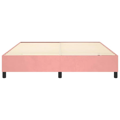 Struttura Letto a Rete a Molle Rosa 180x200 cm in Velluto