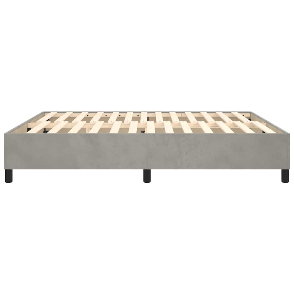 Struttura Letto a Rete a Molle Grigio Chiaro 200x200 cm Velluto