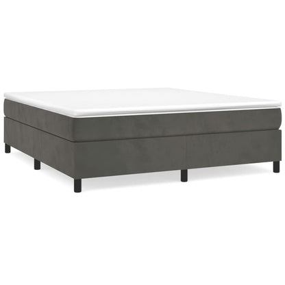 Struttura Letto a Rete a Molle Grigio Scuro 200x200 cm Velluto - homemem39