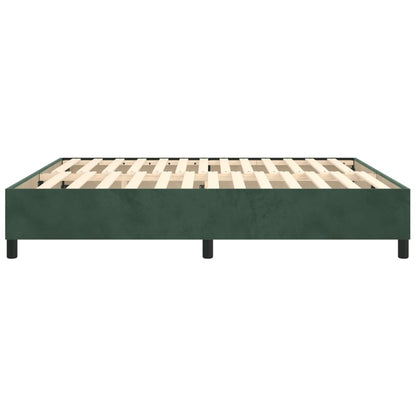 Struttura Letto a Rete a Molle Verde Scuro 200x200 cm in Velluto - homemem39