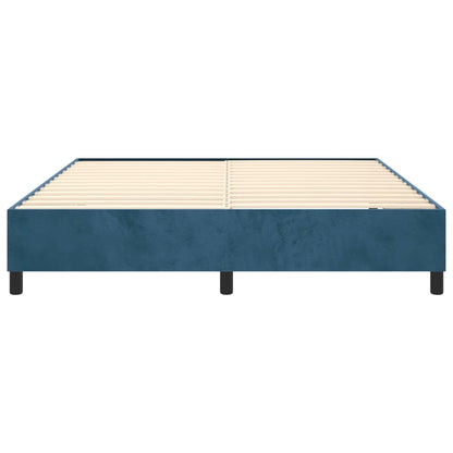 Struttura Letto a Rete a Molle Blu Scuro 200x200 cm in Velluto - homemem39