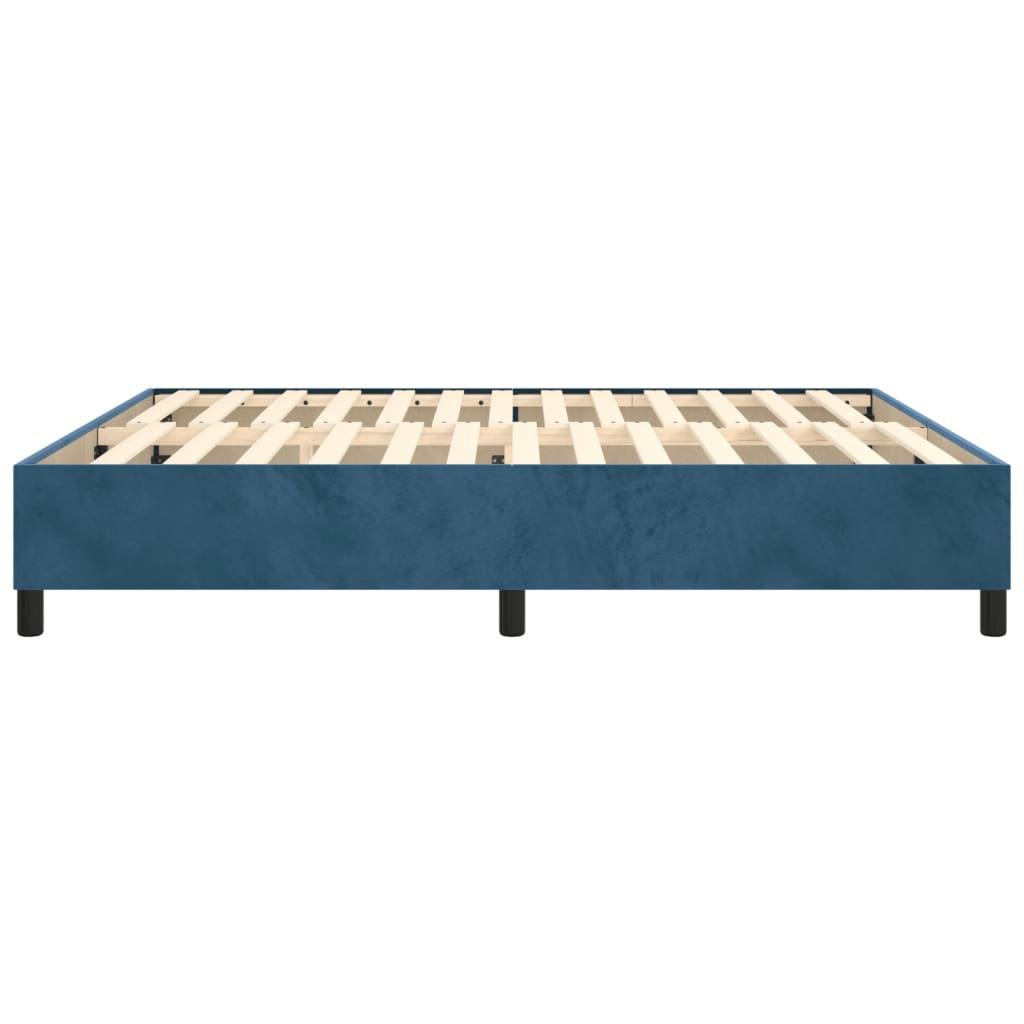 Struttura Letto a Rete a Molle Blu Scuro 200x200 cm in Velluto - homemem39