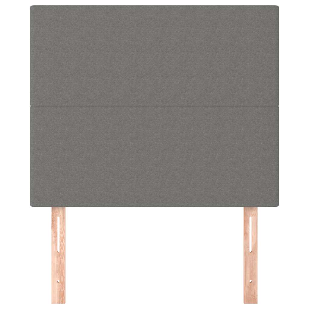 Testiera Grigio Scuro 80x5x118/128 cm Tessuto