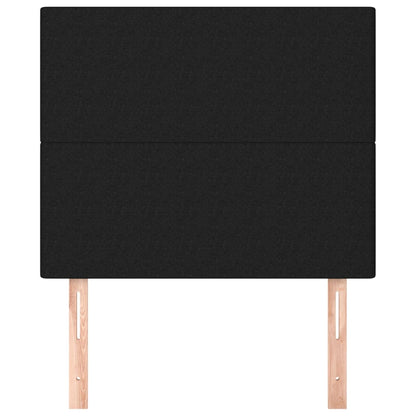 Testiera 2 pz Nera 80x5x78/88 cm in Tessuto - homemem39