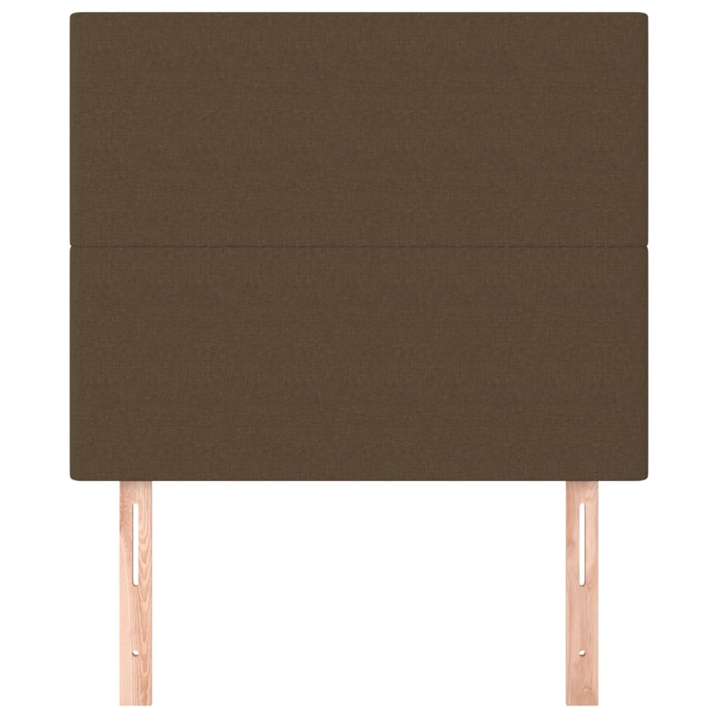 Testiera Marrone Scuro 80x5x118/128 cm Tessuto