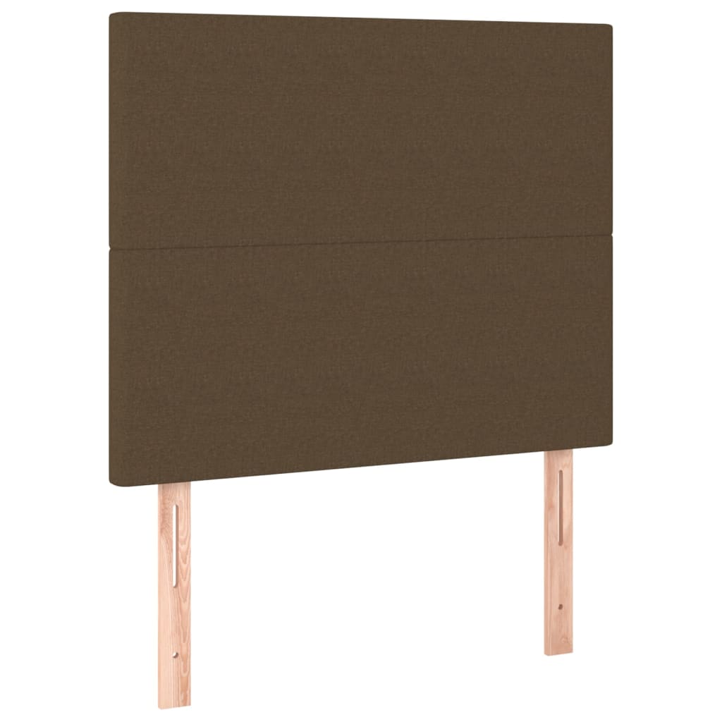 Testiera 2 pz Marrone Scuro 90x5x78/88 cm in Tessuto - homemem39