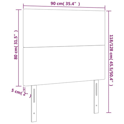 Testiera 2 pz Marrone Scuro 90x5x78/88 cm in Tessuto - homemem39