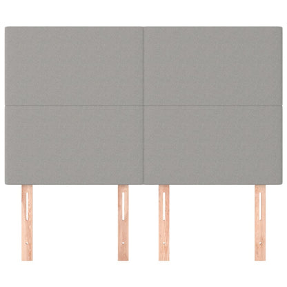 Testiere 4 pz Grigio Chiaro 72x5x78/88 cm in Tessuto - homemem39