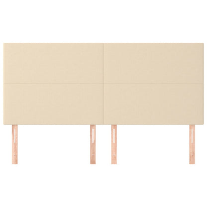 Testiera 4 pz Crema 100x5x78/88 cm in Tessuto - homemem39