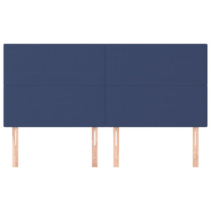 Testiera 4 pz Blu 100x5x78/88 cm in Tessuto - homemem39