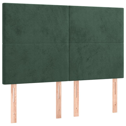 Testiere 4 pz Verde Scuro 72x5x78/88 cm in Velluto - homemem39