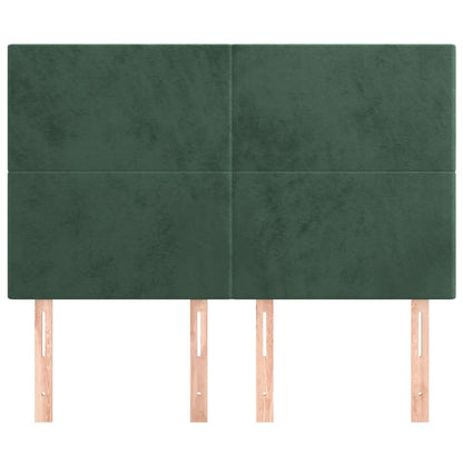 Testiere 4 pz Verde Scuro 72x5x78/88 cm in Velluto - homemem39