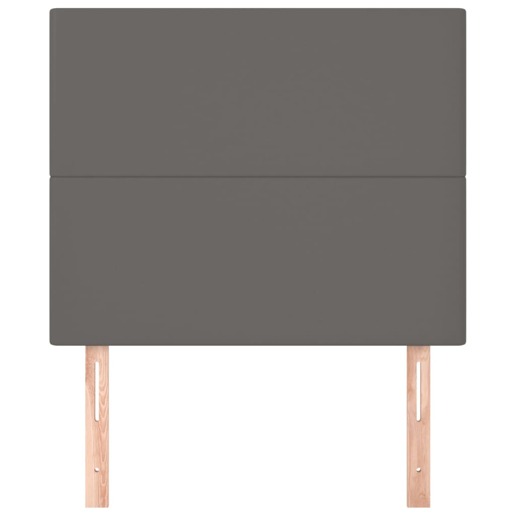 Testiera 2 pz Grigio 90x5x78/88 cm in Similpelle - homemem39