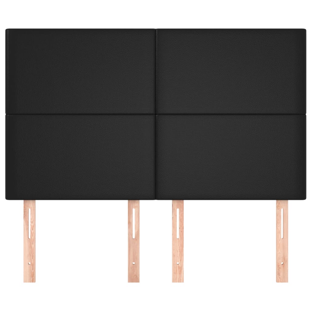 Testiere 4 pz Nere 72x5x78/88 cm in Similpelle - homemem39