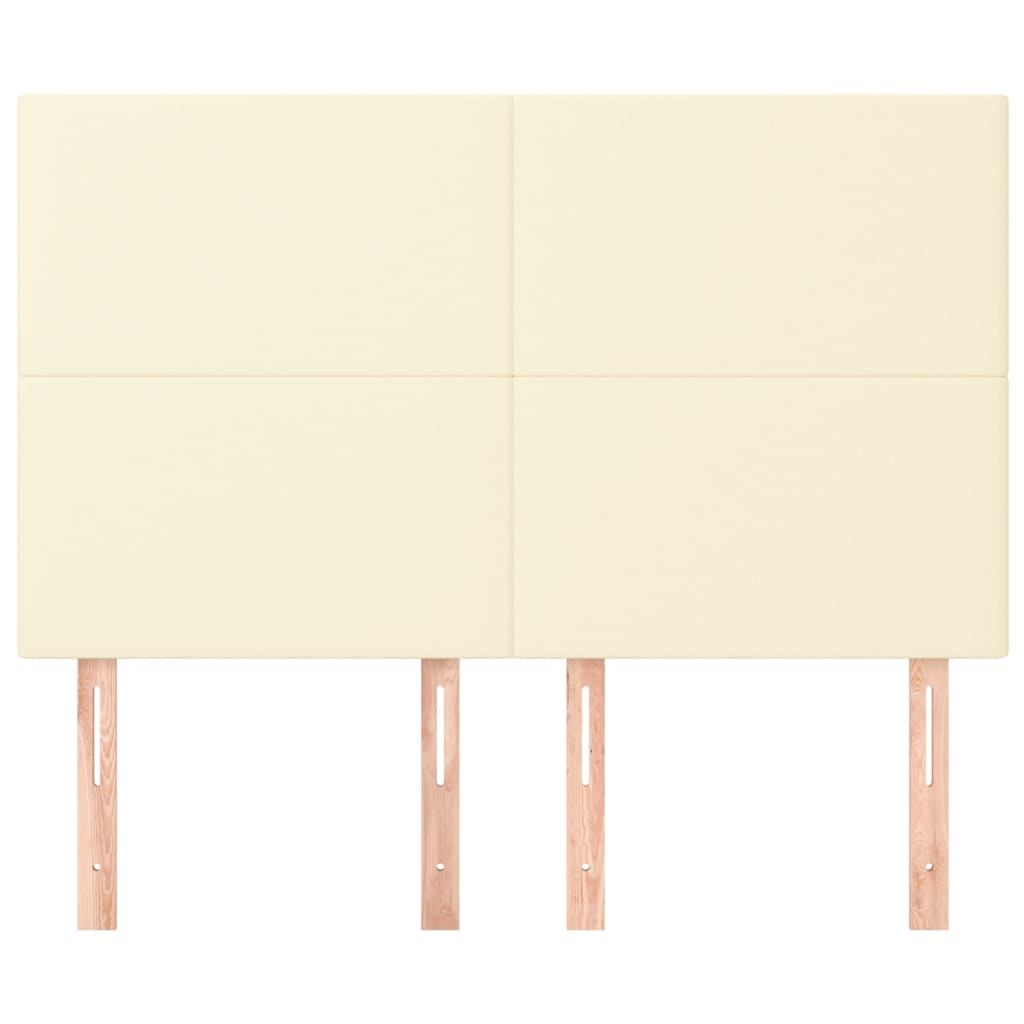 Testiera Crema 144x5x118/128 cm Similpelle