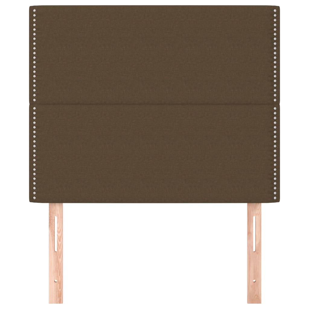 Testiera 2 pz Marrone Scuro 80x5x78/88 cm in Tessuto - homemem39