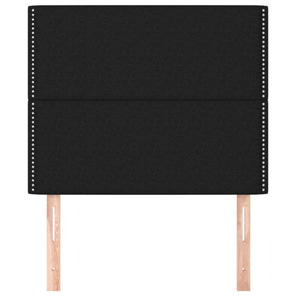 Testiera 2 pz Nera 90x5x78/88 cm in Tessuto - homemem39