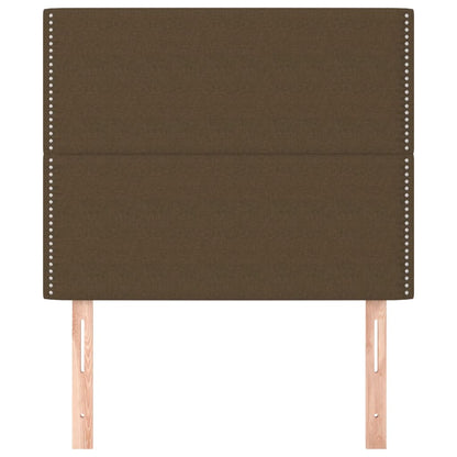 Testiera 2 pz Marrone Scuro 90x5x78/88 cm in Tessuto - homemem39