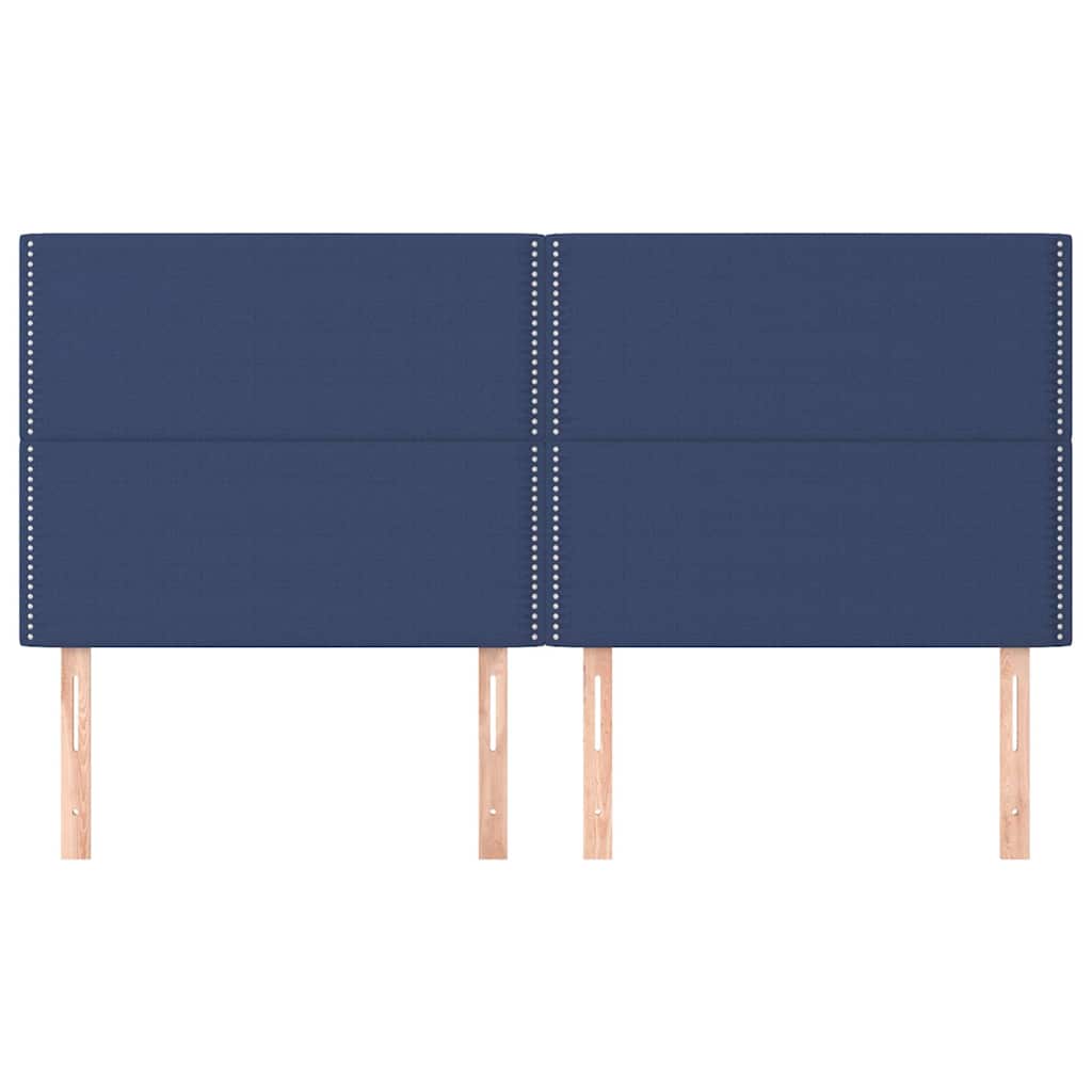 Testiera 4 pz Blu 90x5x78/88 cm in Tessuto - homemem39