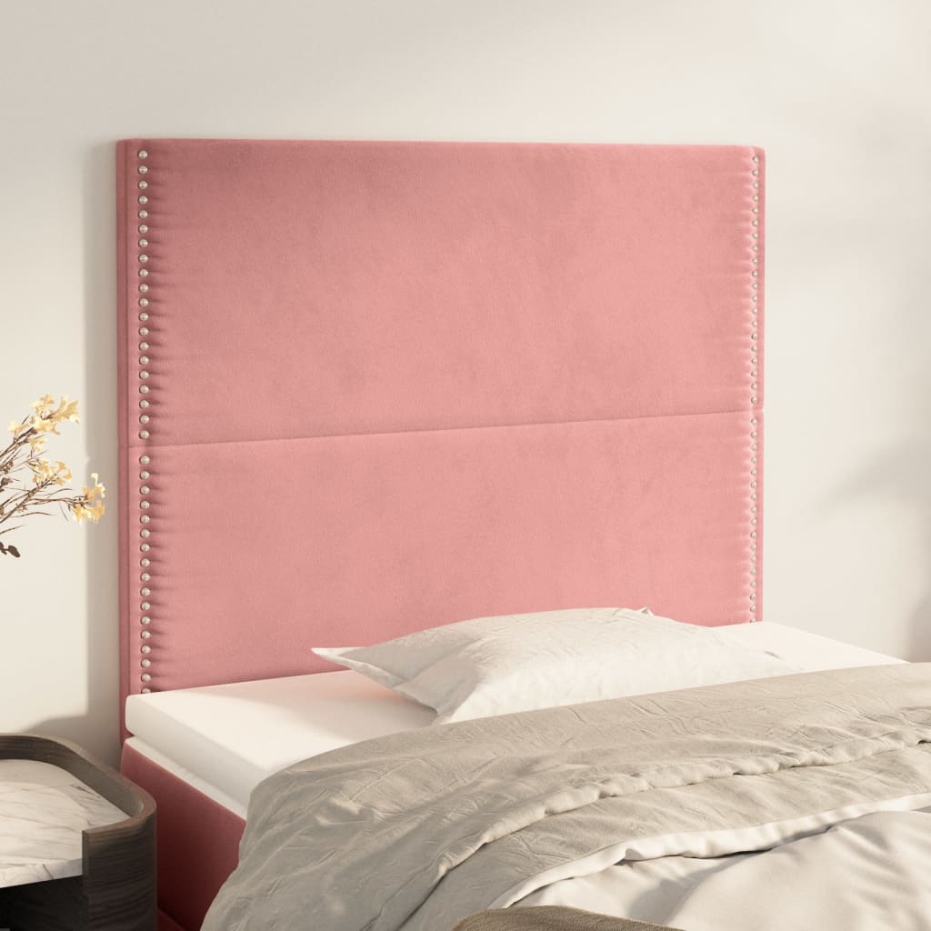 Testiere 2 pz Rosa 100x5x78/88 cm in Velluto - homemem39