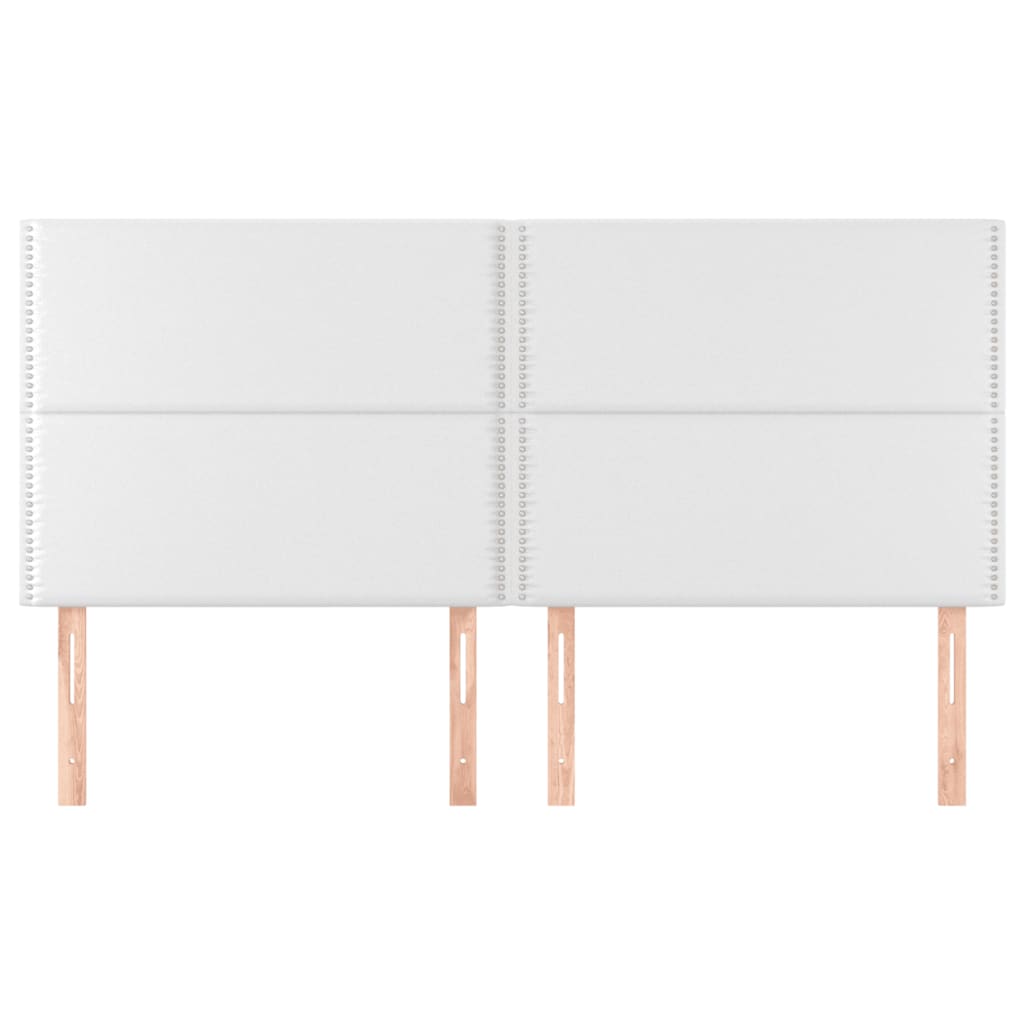 Testiere 4 pz Biancho 100x5x78/88 cm in Similpelle - homemem39