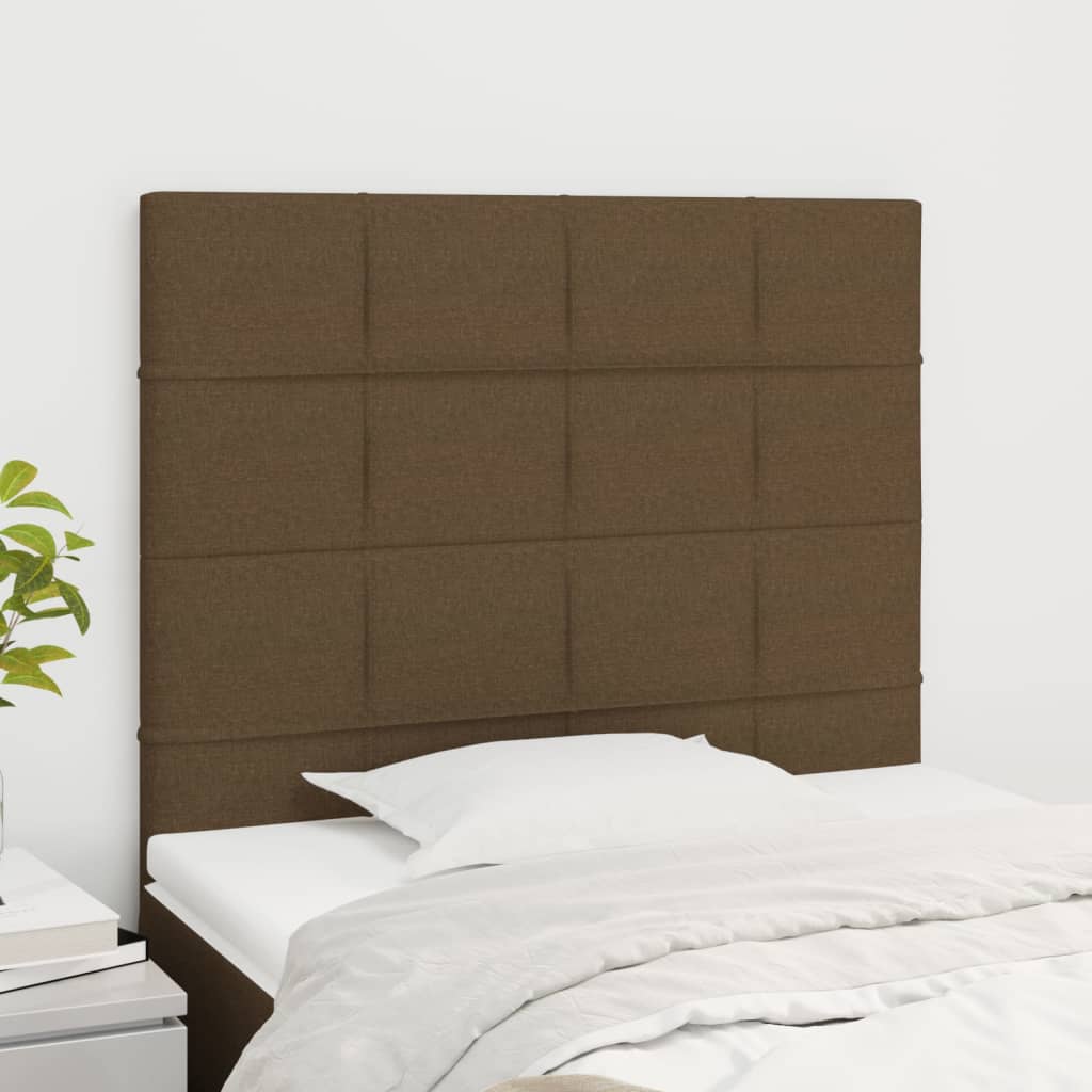 Testiera Marrone Scuro 90x5x118/128 cm Tessuto