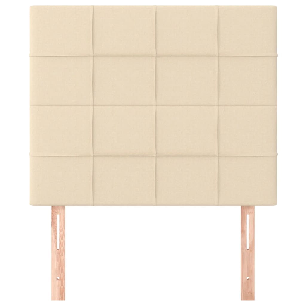 Testiera 2 pz Crema 90x5x78/88 cm in Tessuto - homemem39