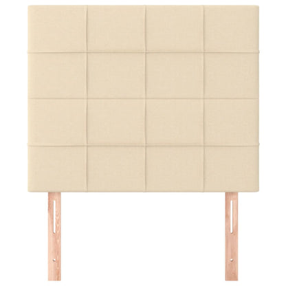 Testiera 2 pz Crema 90x5x78/88 cm in Tessuto - homemem39