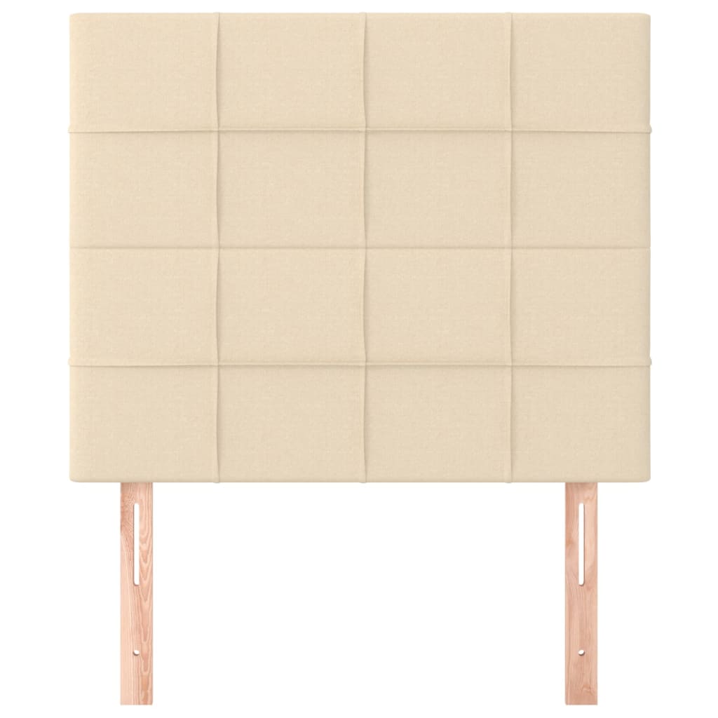 Testiera 2 pz Crema 100x5x78/88 cm in Tessuto - homemem39