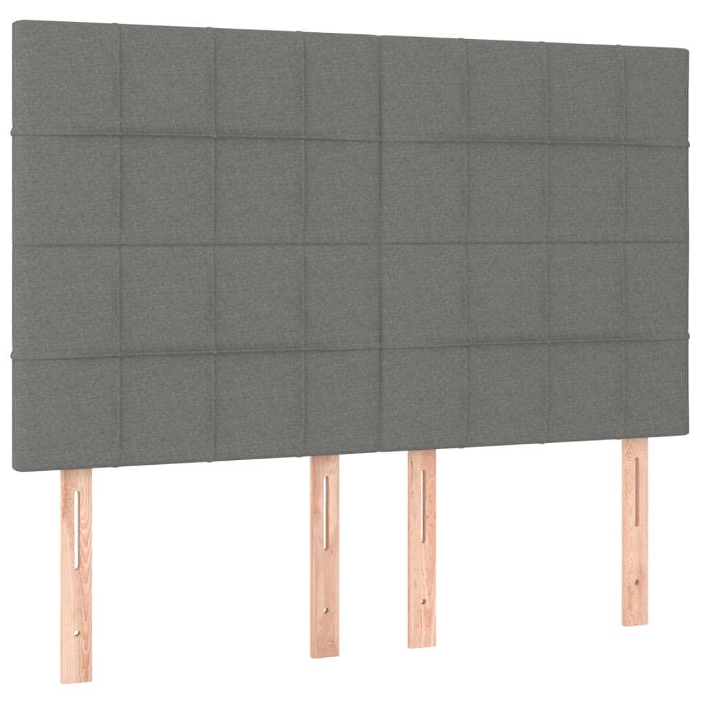 Testiera Grigio Scuro 144x5x118/128 cm Tessuto | homemem39