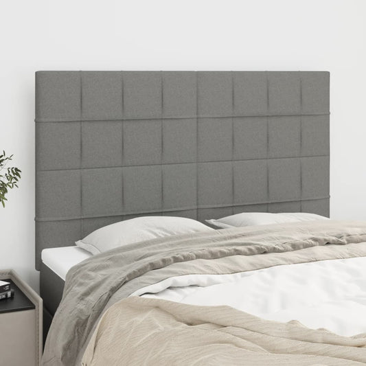 Testiera Grigio Scuro 144x5x118/128 cm Tessuto | homemem39