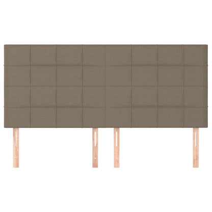 Testiera per letto Tortora 180x5x118/128 cm Tessuto