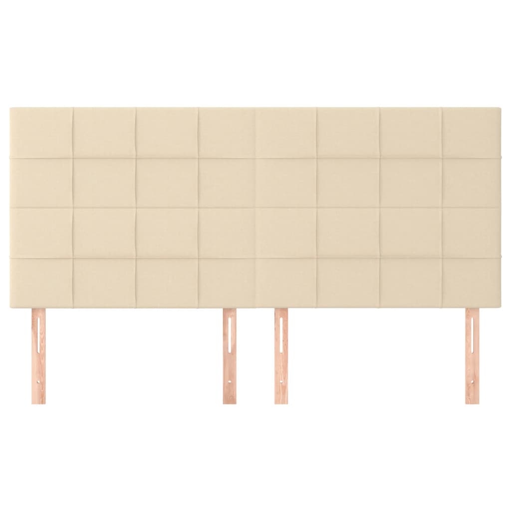 Testiera 4 pz Crema 100x5x78/88 cm in Tessuto - homemem39