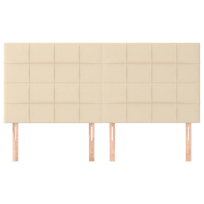 Testiera 4 pz Crema 100x5x78/88 cm in Tessuto - homemem39