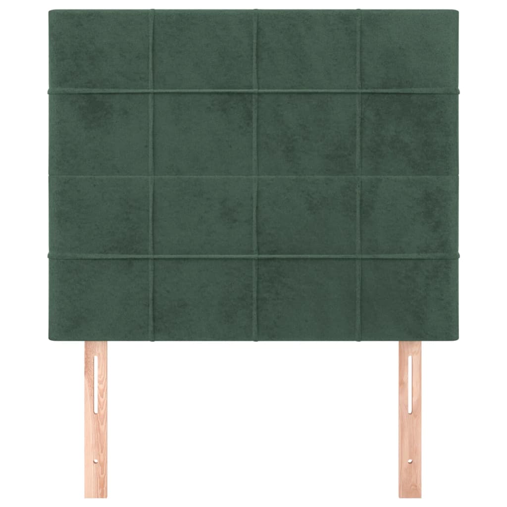 Testiera 2 pz Verde Scuro 80x5x78/88 cm in Velluto - homemem39