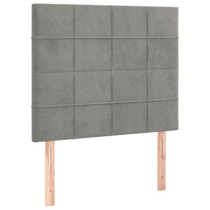 Testiera Grigio Chiaro 90x5x118/128 cm Velluto | homemem39