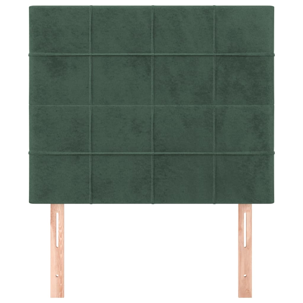 Testiera 2 pz Verde scuro 90x5x78/88 cm in Velluto - homemem39