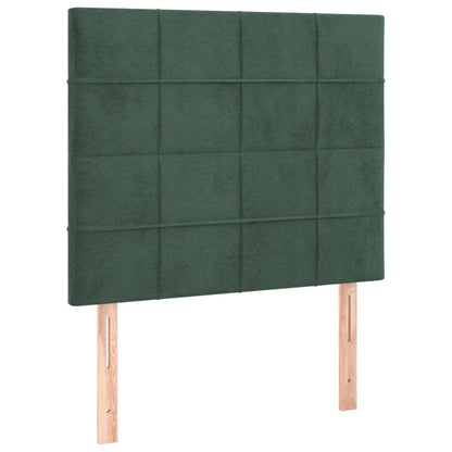 Testiere 2 pz Verde Scuro 100x5x78/88 cm in Velluto - homemem39