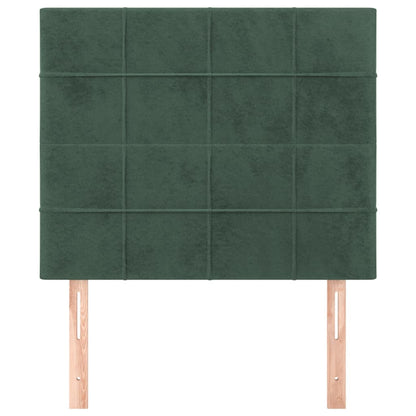 Testiere 2 pz Verde Scuro 100x5x78/88 cm in Velluto - homemem39