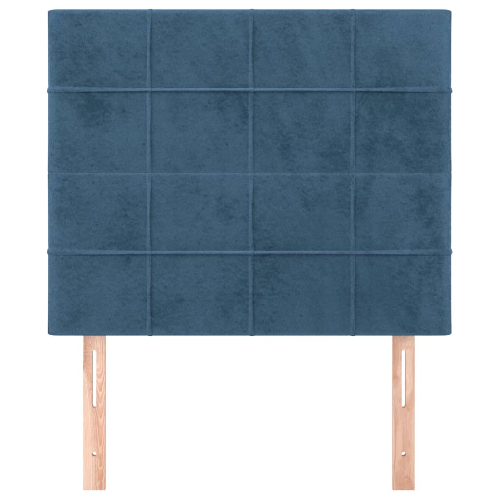 Testiere 2 pz Blu Scuro 100x5x78/88 cm in Velluto - homemem39