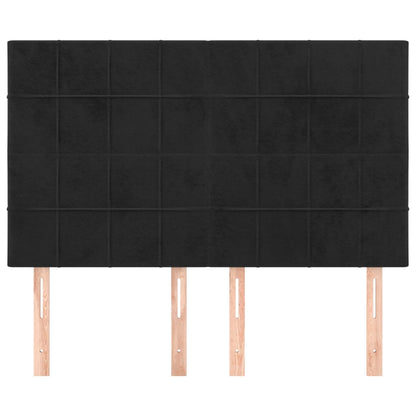 Testiere 4 pz Nere 72x5x78/88 cm in Velluto - homemem39